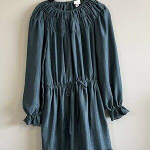 A New Day emerald green midi green dress, size L